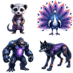 cybernetic animals clipart (6)