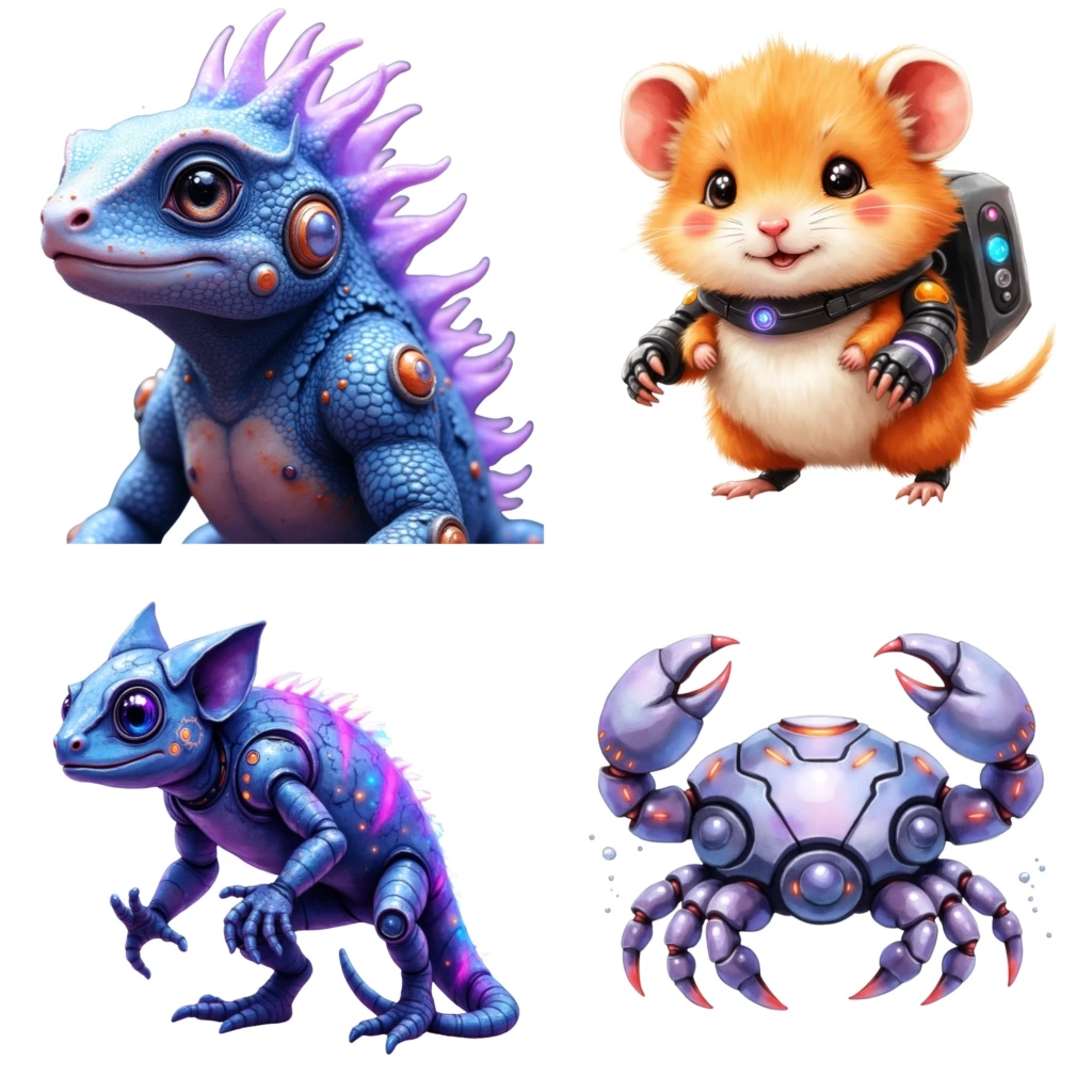 cybernetic animals clipart (7)