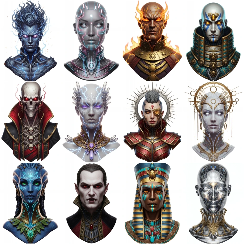 divine bust clipart (3)