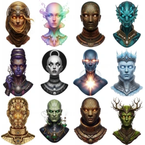 divine bust clipart (4)