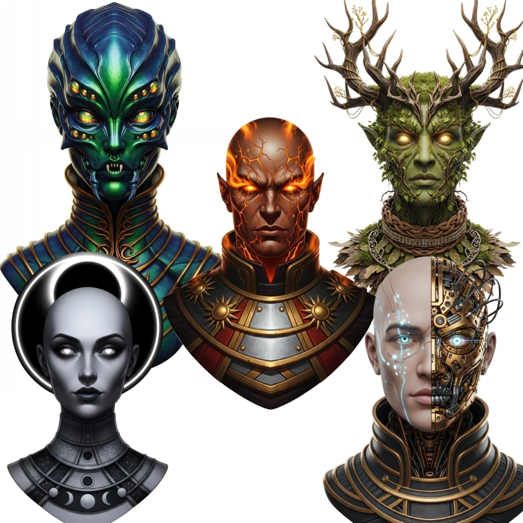 divine bust clipart (6)