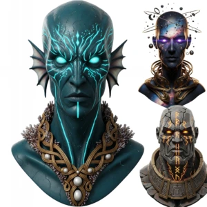 divine bust clipart (8)