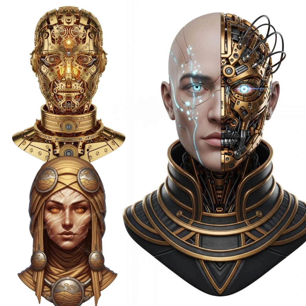 divine bust clipart (9)