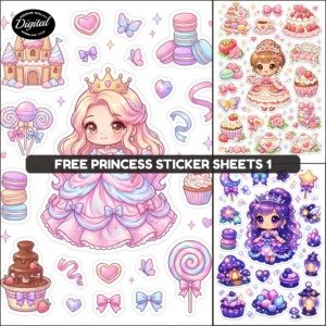 free princess stickers (1)