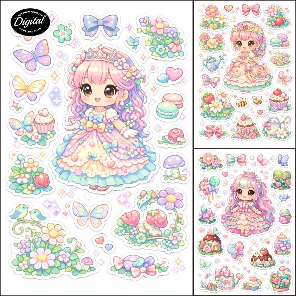 free princess stickers (2)