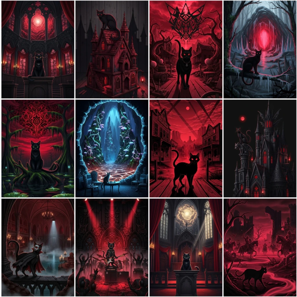 gothic cats images (3)