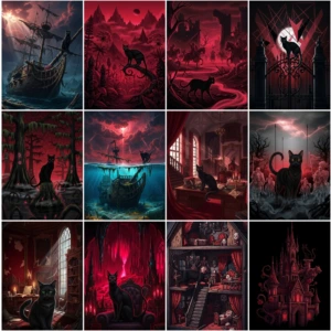 gothic cats images (4)