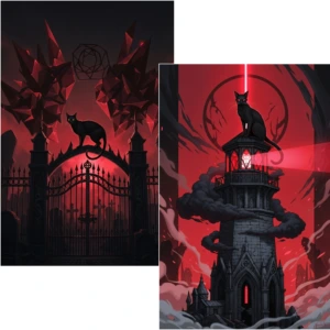 gothic cats images (8)