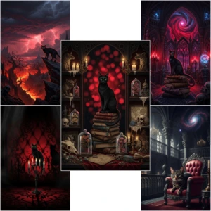 gothic cats images (9)