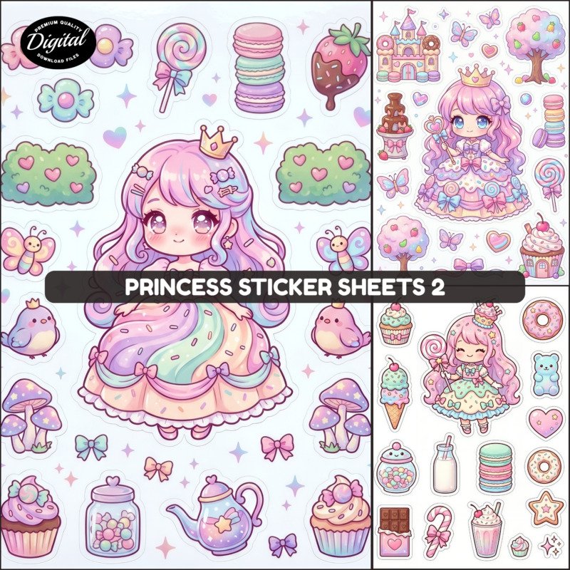 princess stickers (2)