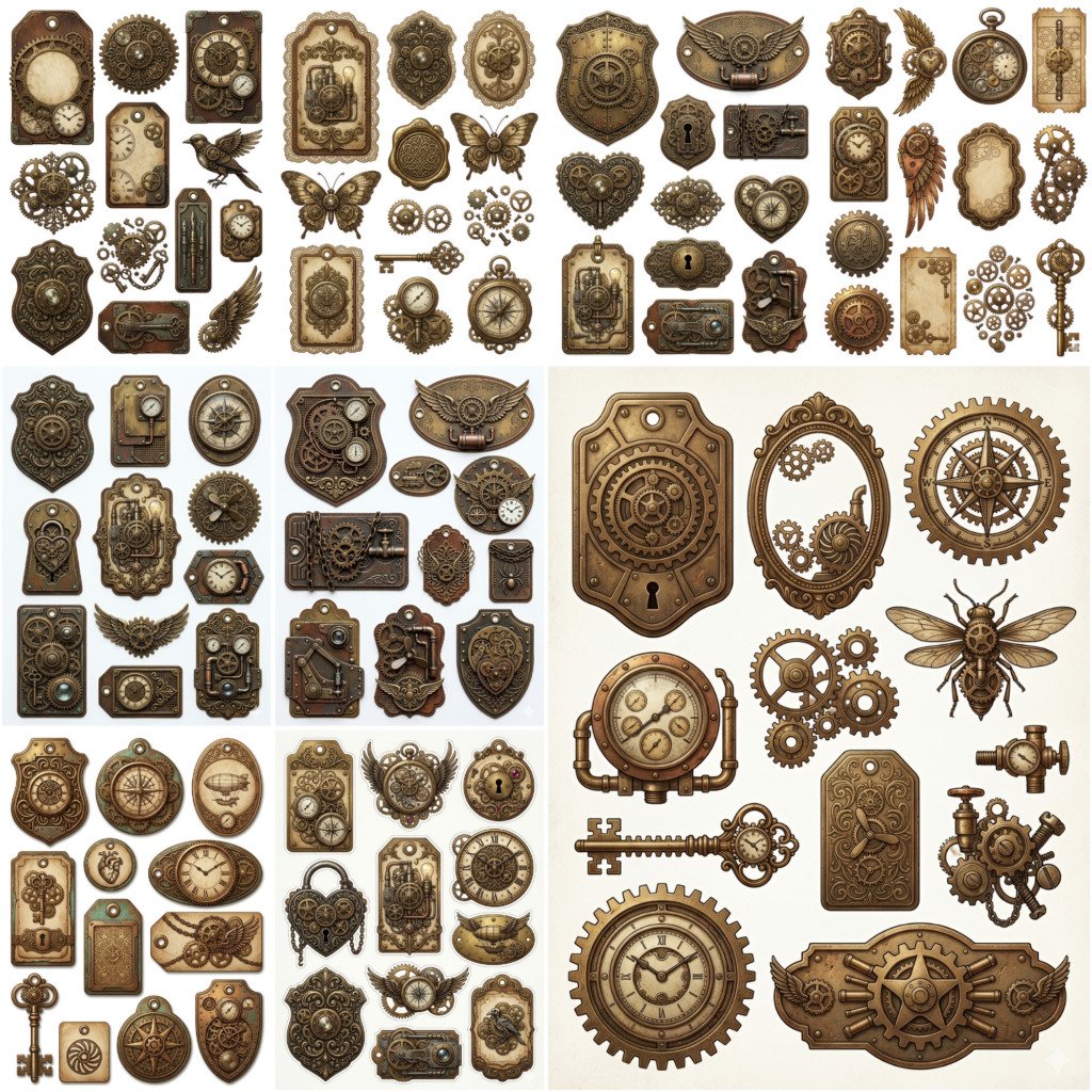 steampunk tags (3)