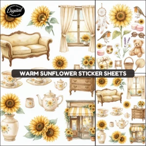 warm sunflower stickers (2)