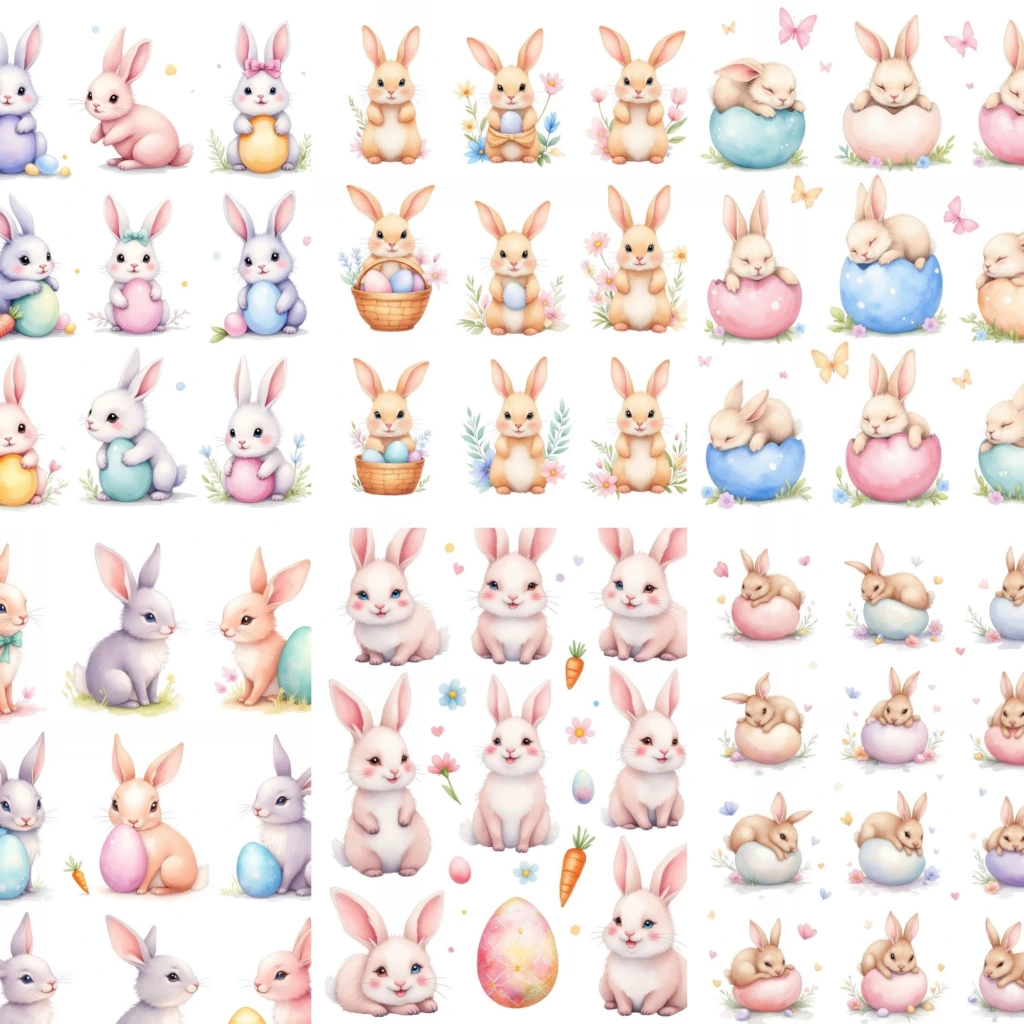 watercolor bunnies (1)