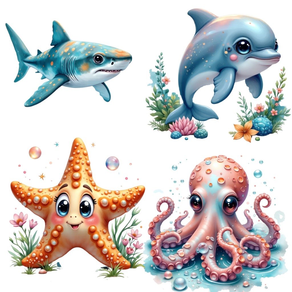 kawaii ocean animals (4)