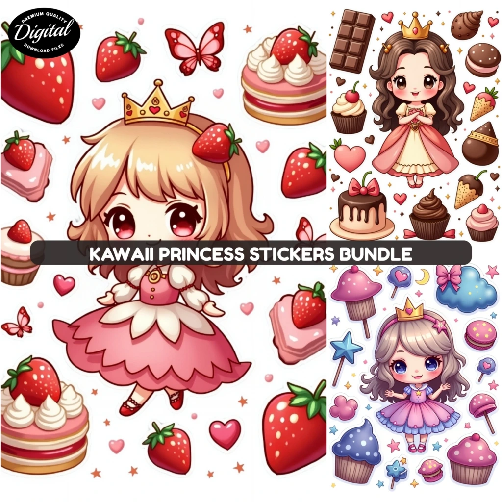 kawaii princes stickers (2)