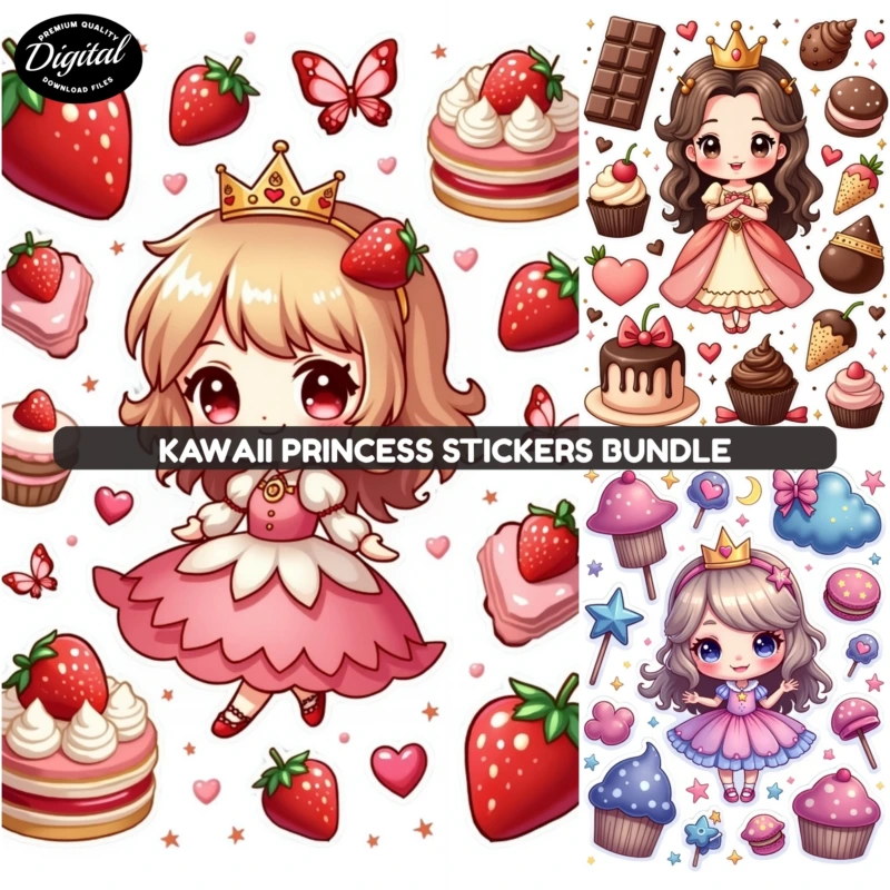 kawaii princes stickers (2)