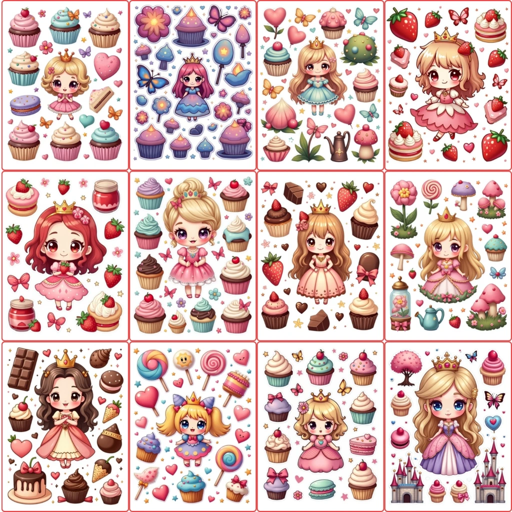 kawaii princes stickers (3)
