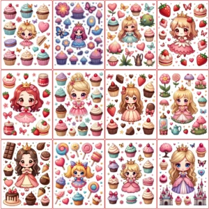 kawaii princes stickers (3)