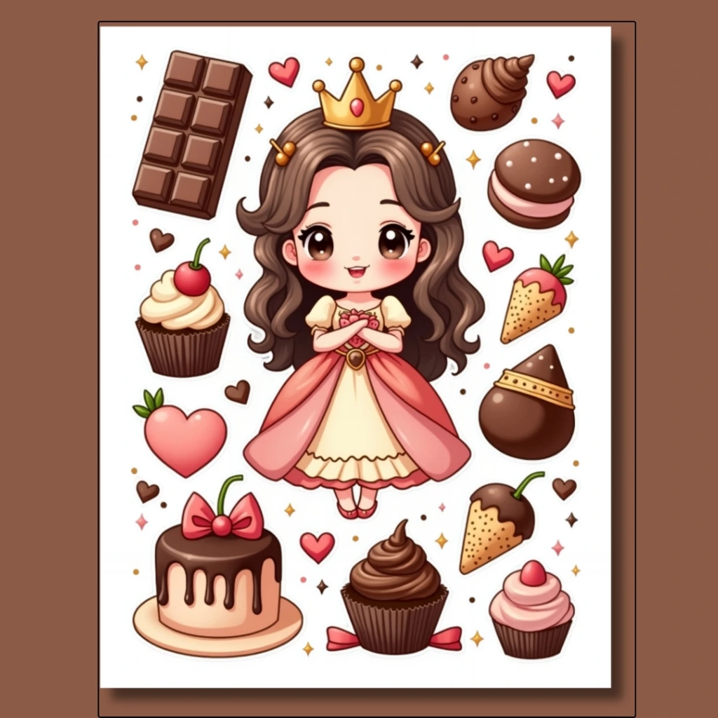 kawaii princes stickers (4)