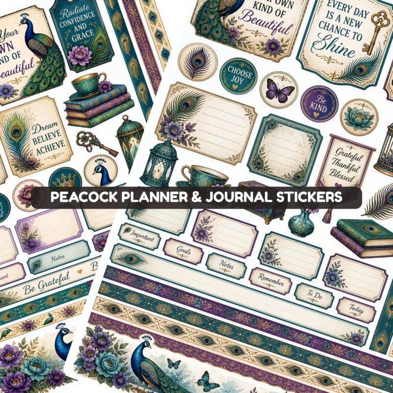 peacock planner stickers (5)