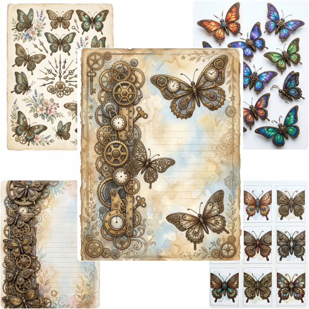 steampunk butterflies journalkit (10)