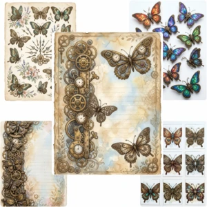 steampunk butterflies journalkit (10)