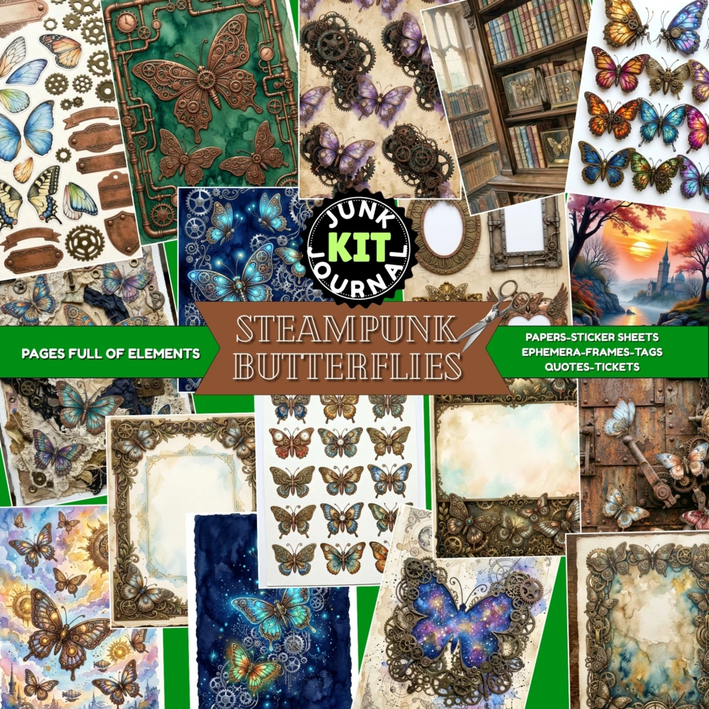 steampunk butterflies journalkit (2)