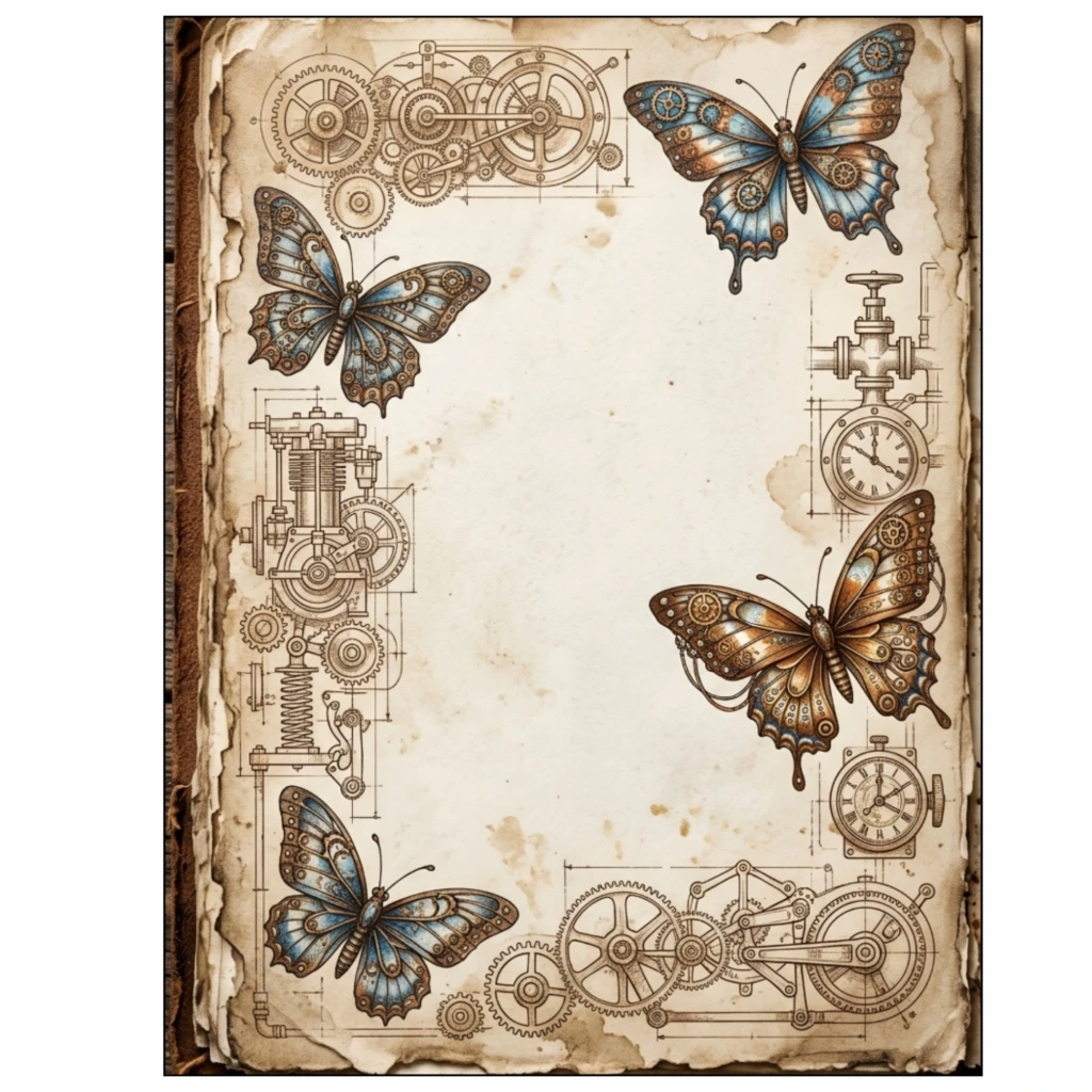 steampunk butterflies journalkit (7)