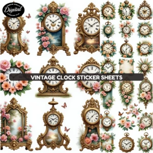 vintage clock stickers (2)