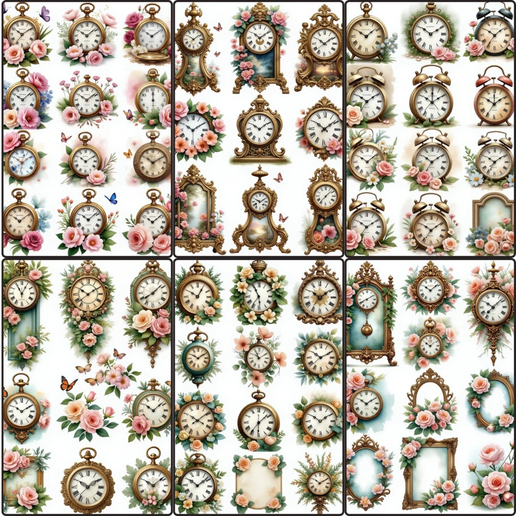 vintage clock stickers (3)
