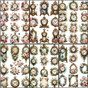 vintage clock stickers (3)