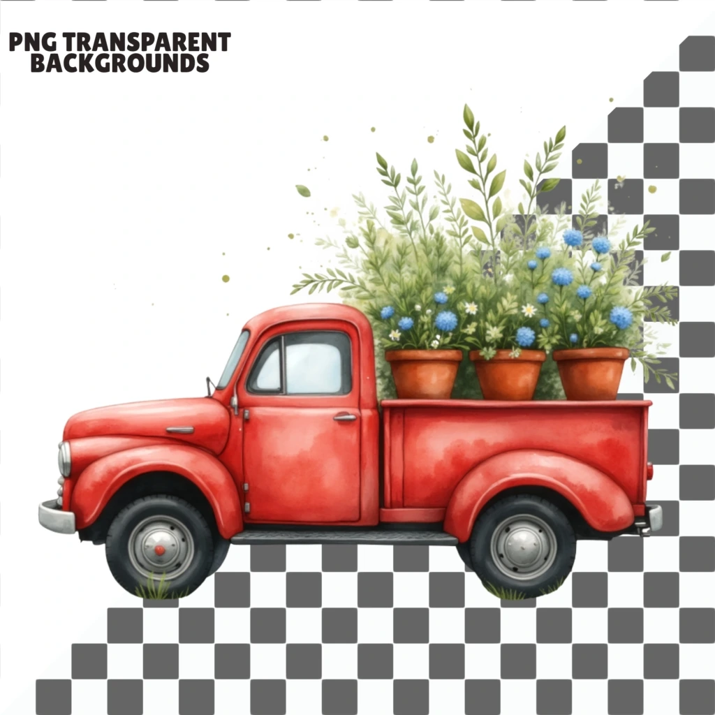 vintage red truck (10)