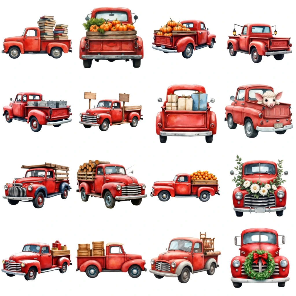 vintage red truck (3)