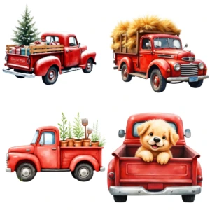 vintage red truck (6)