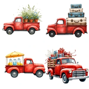 vintage red truck (8)