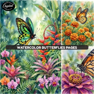 watercolor butterflies (2)