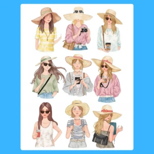 watercolors travel stickers (4)