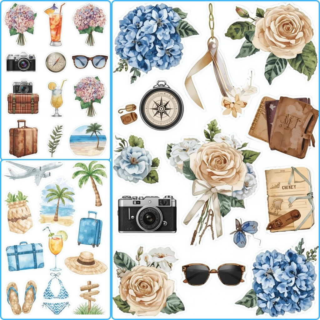 watercolors travel stickers (5)