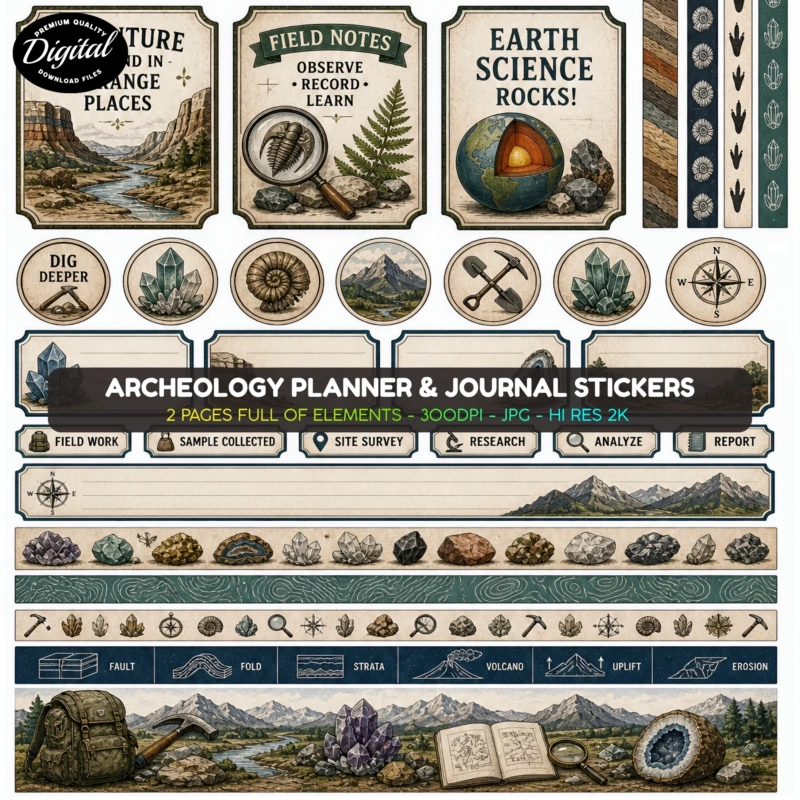 archeology stickers (2)
