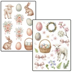 bunny watercolor stickers (2)