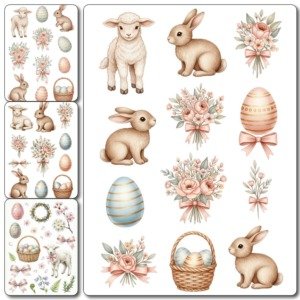 bunny watercolor stickers (3)