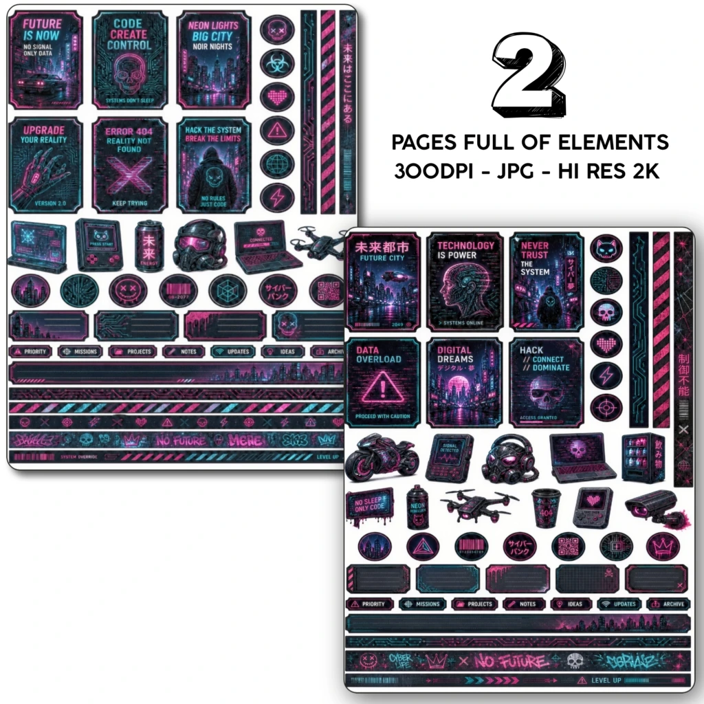 cyberpunk stickers (4)