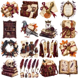 dark academia clipart (2)