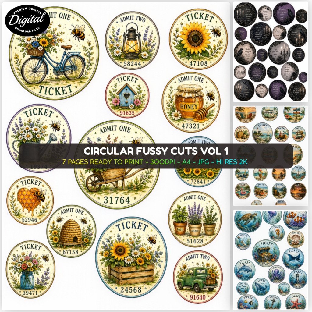 Circular Fussy Cuts Vol 2 Promo