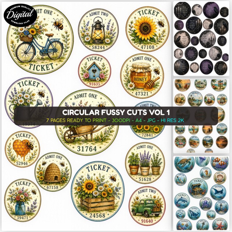 Circular Fussy Cuts Vol 2 Promo
