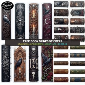 Free Book Spines Stickers Promo