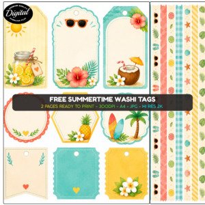 Summertime Washi Tags Promo