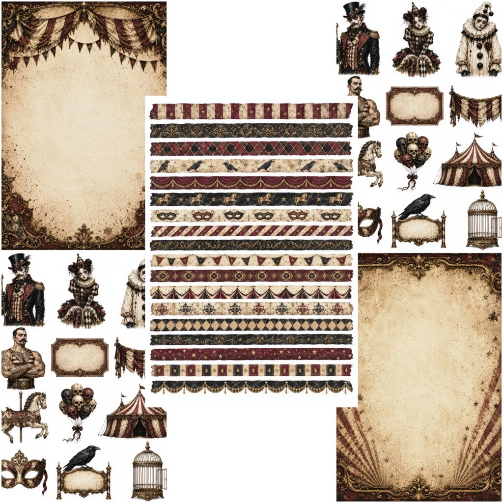 free dark circus kit (2)