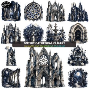 gothic catedral clipart (2)