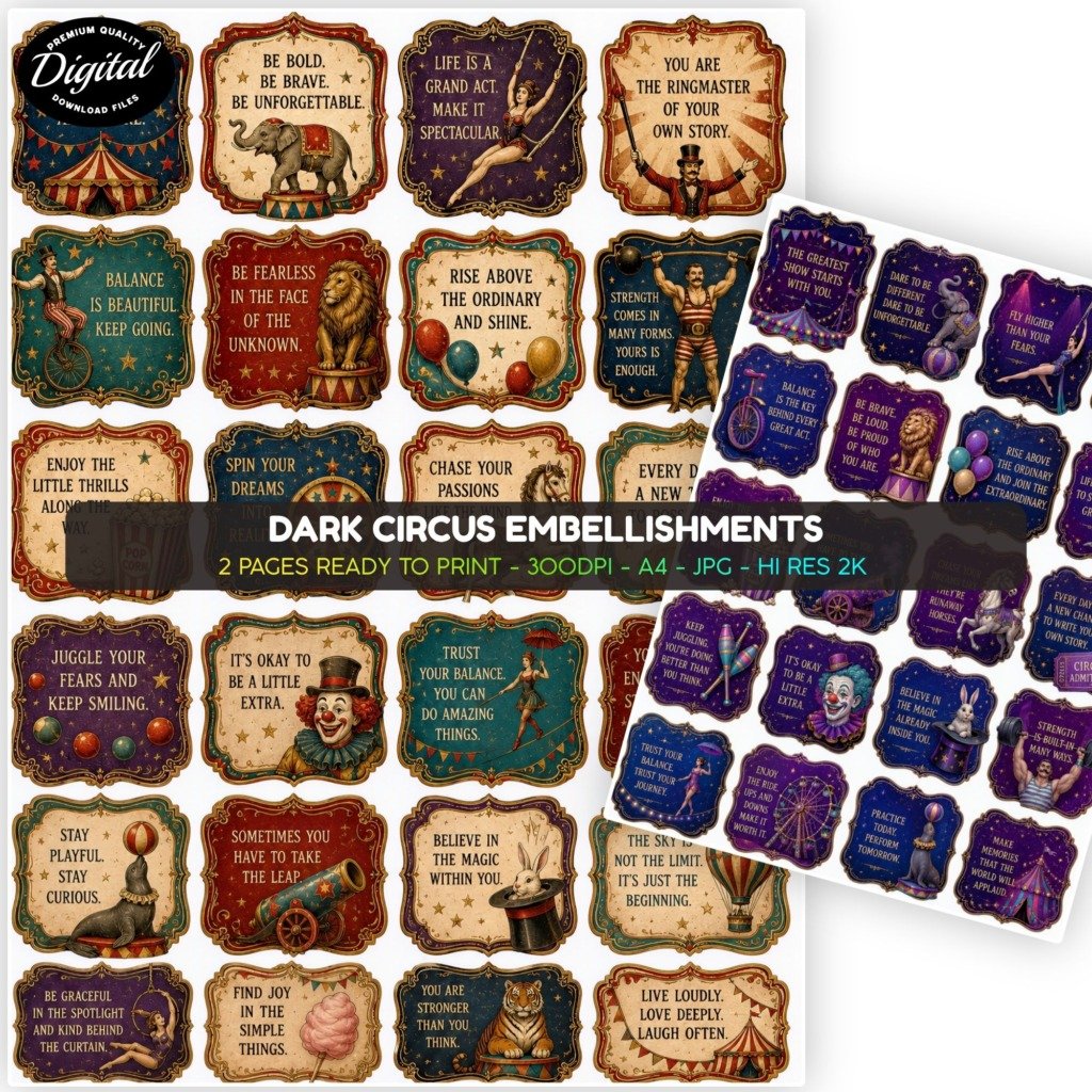 Dark Academia Embelishments Promos